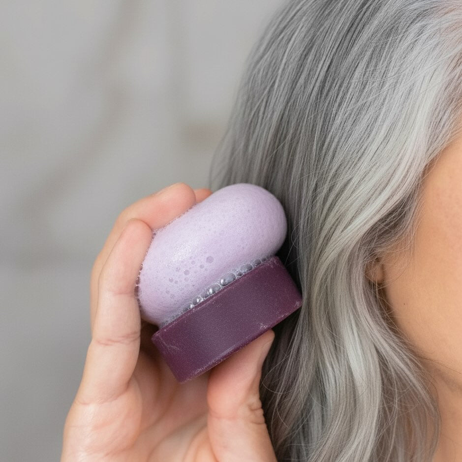 Szampon W Kostce Dla Dojrzałych Włosów - Purpurowa Bryza